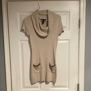 INC International Concepts Beige Cowl Neck Sweater